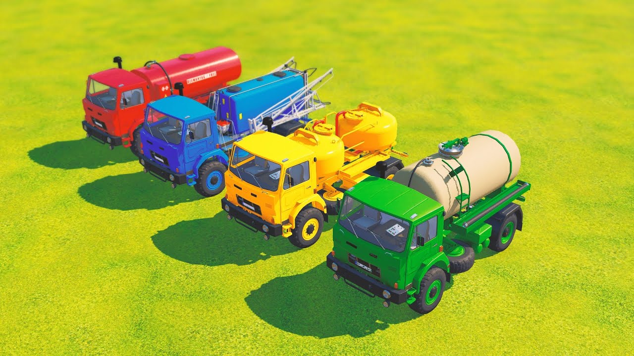 COLORFUL TANKER TRUCKS TRANSPORT MISSION - Farming Simulator 22