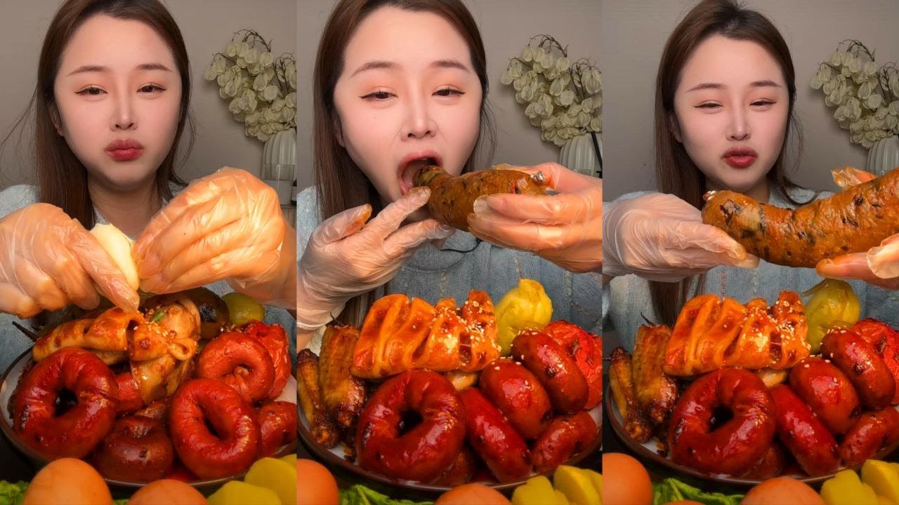 Crispy Nut Cookies & Creamy Dessert ASMR 🥛 Chinese Food Mukbang Eating Sounds