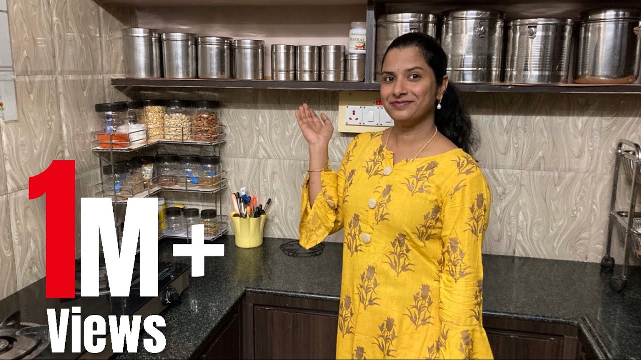 My Mom’s Kitchen Tour ll An Organized Indian Kitchen Tour ll Kitchen Tour in Telugu ll