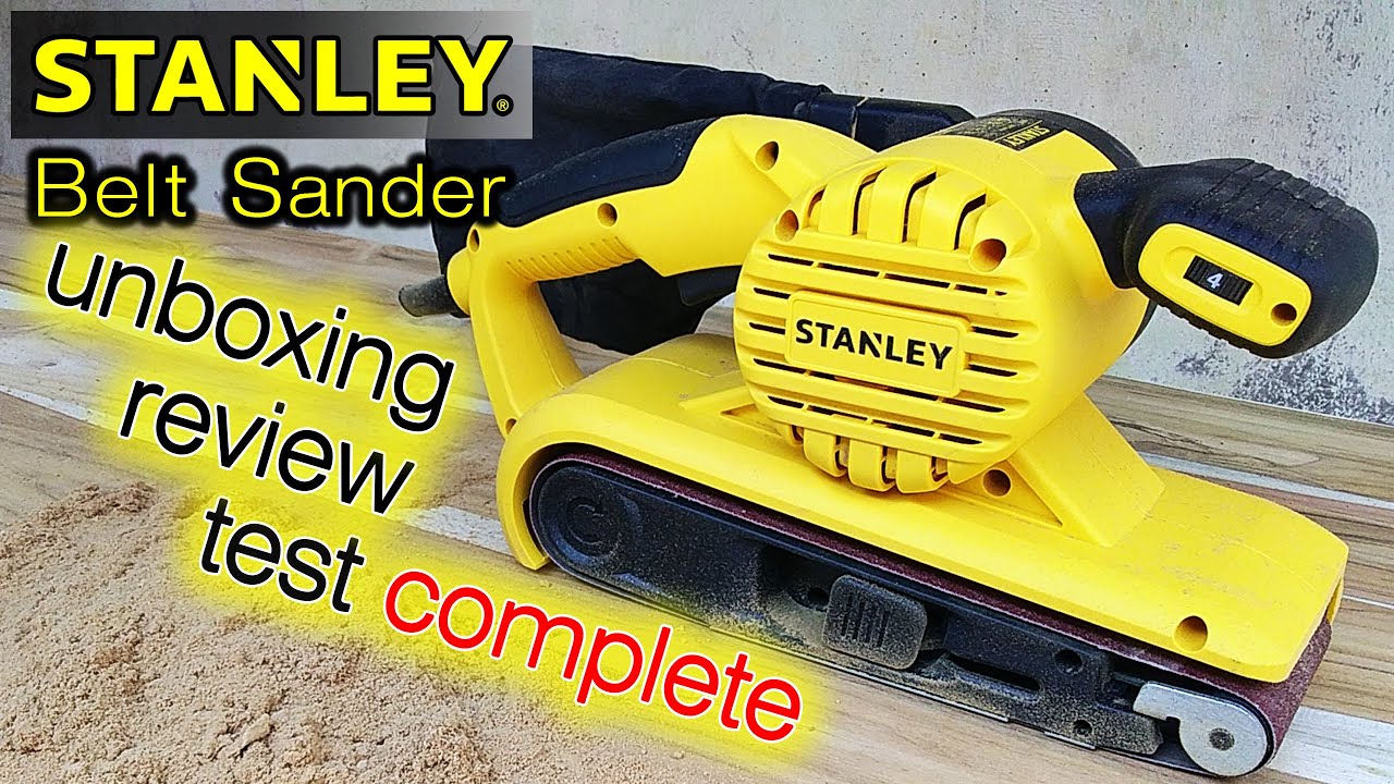UNBOXING & REVIEW STANLEY BELT SANDER SB90 WITH COMPLETE TEST VAREABLE SPEED mesin amplas tank