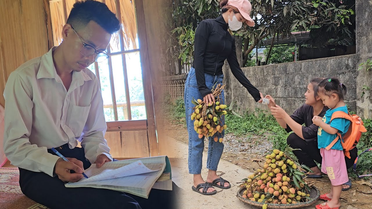 Mother and son sell lychee, the engineer bought gifts to visit the mother and son
