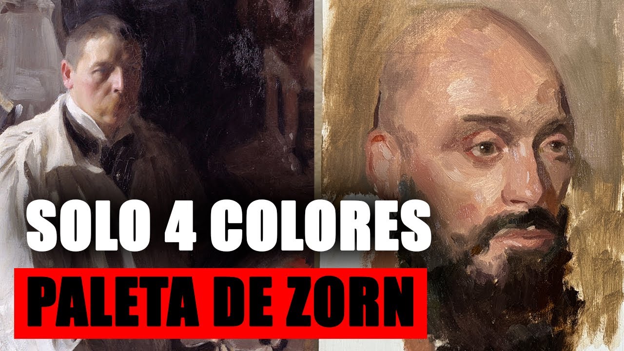 PALETA de ZORN y un retrato alla PRIMA || Pintando con 4 COLORES