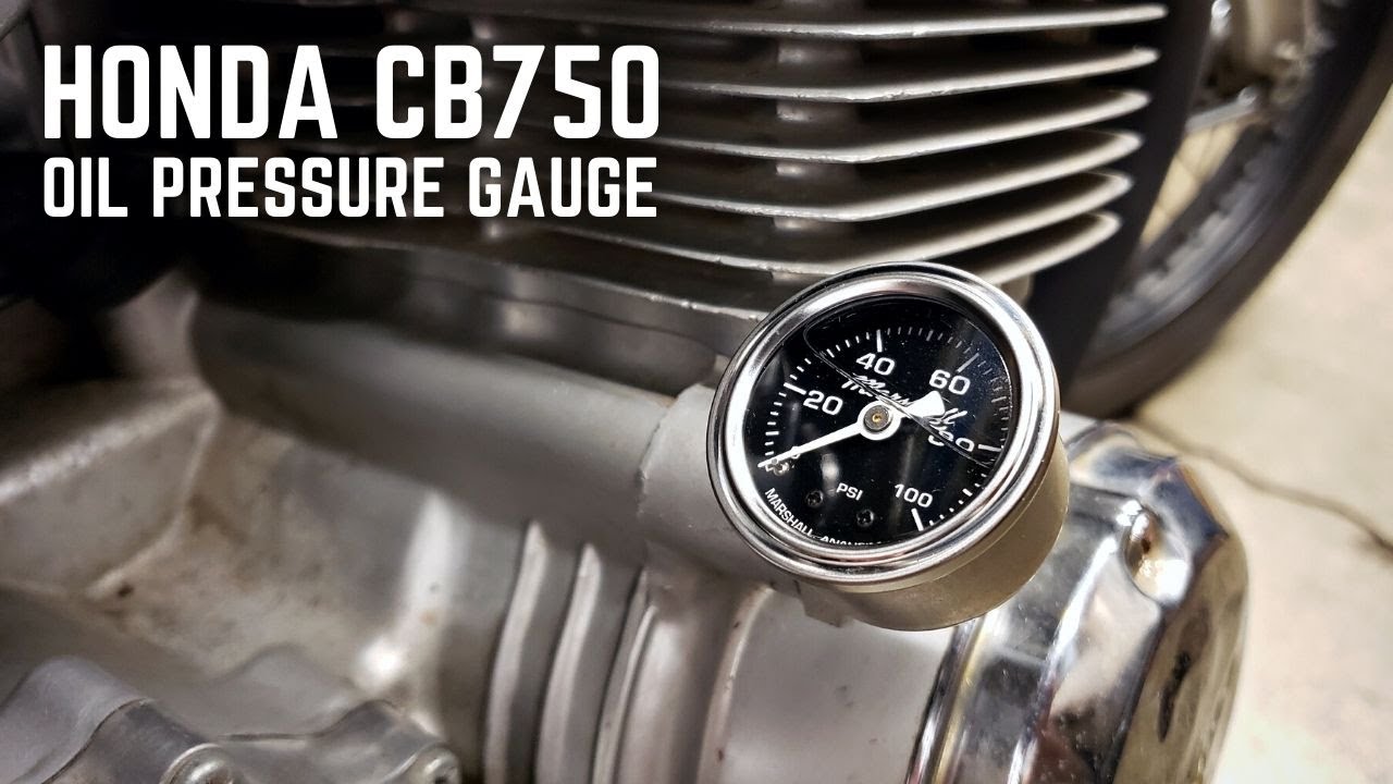 Установка манометра давления масла CB750 и проверка масляного фильтра
