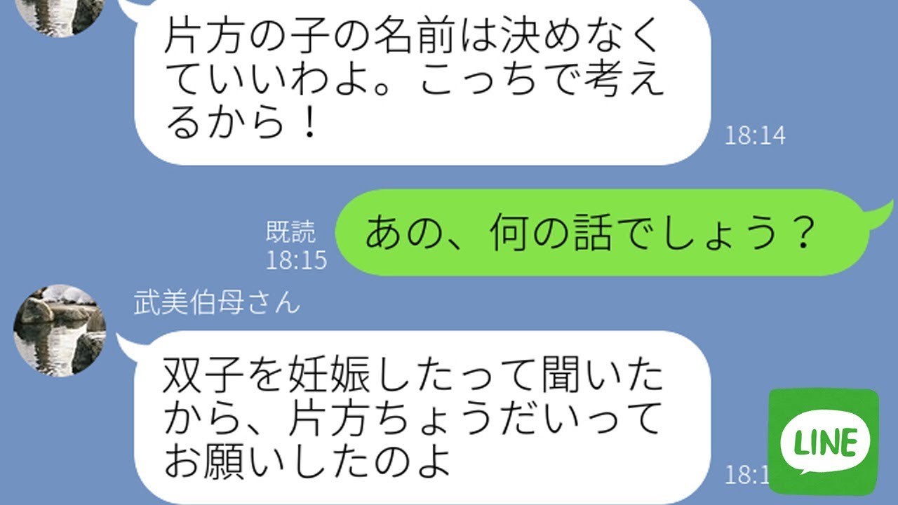 【LINE】妊娠した双子の片方をクレクレする伯母の末路が自業自得すぎる！【スカッとするライン】