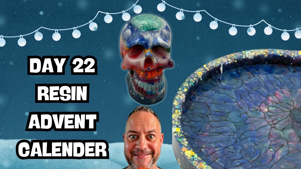 Day 22 Resin Advent! Crackle Trays & the BIG Drip Skull Demould! 💀✨ 