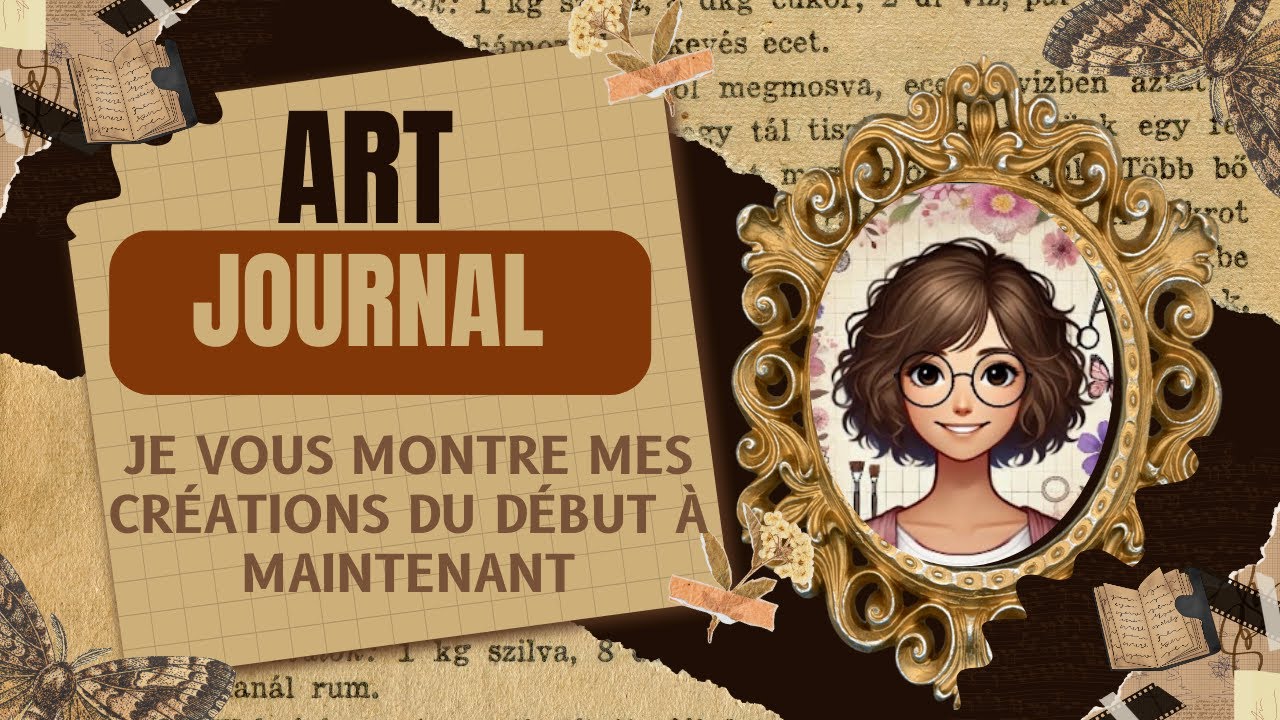 Je vous montre mes pages d'ART JOURNAL de mes débuts à maintenant, j'ai progressé je trouve, non?