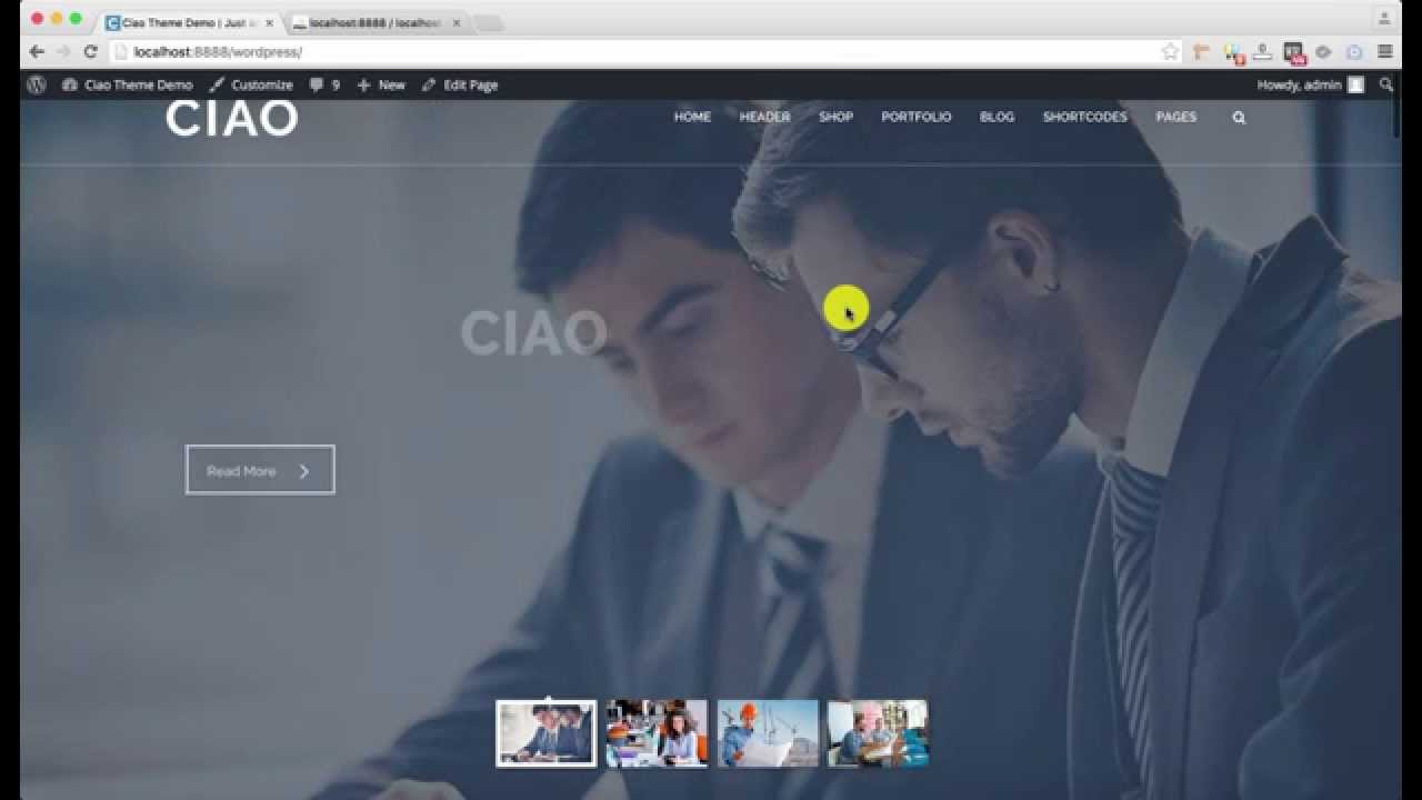 WordPress - CIAO - How to install & import demo content