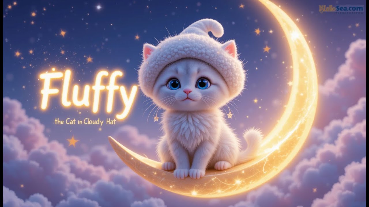Fluffy the Cat in a Cloudy Hat 🐱☁️✨ | Baby Lullaby | Pixar-Style Animated Bedtime Rhyme