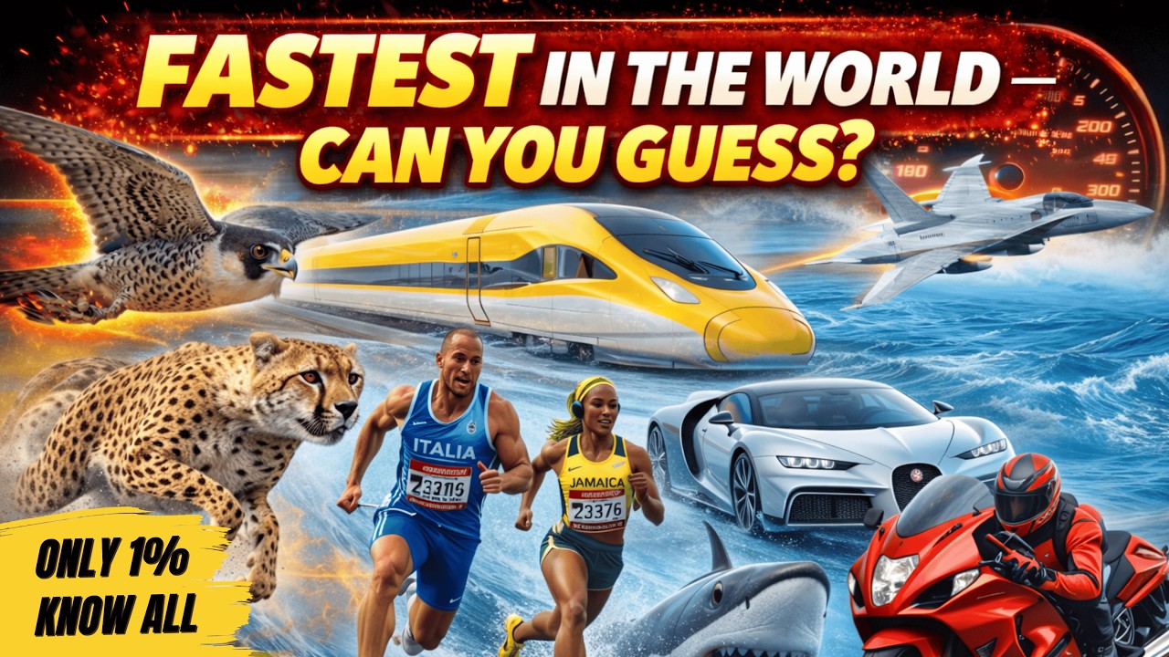 World’s Fastest Things Ever ⚡ | Can You Guess Them All in 6 Seconds?