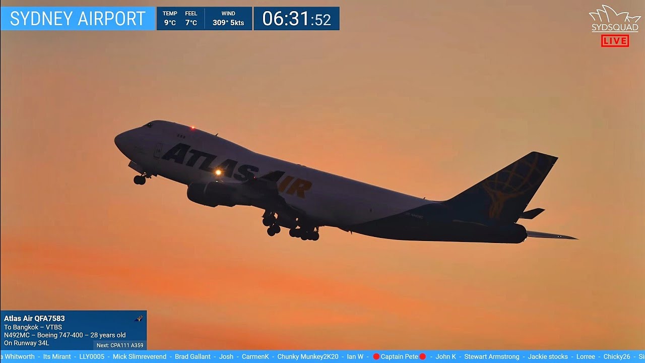 🔴 Sunday Chill - Plane-Spotting at Sydney Airport SYD/YSSY with KURT - 09.08.26 🔴