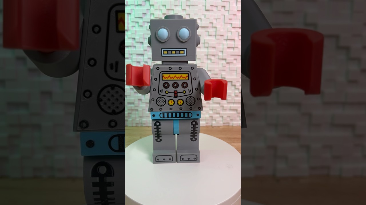 3d printed Clockwork Robot Lego 