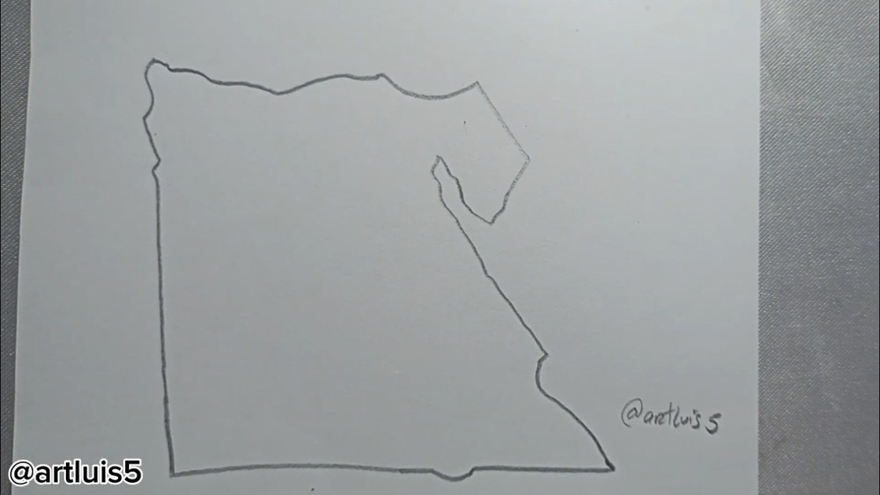 How to Draw Egypt Map