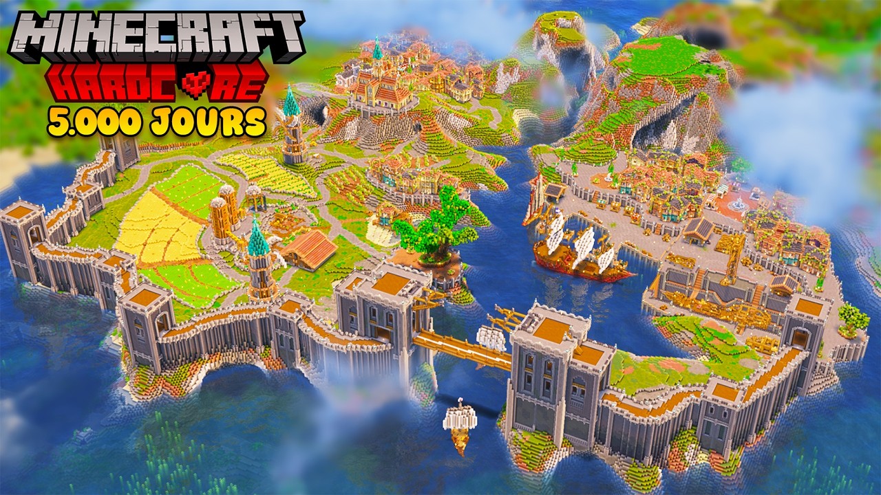 J'ai SURV&Eacute;CU 5000 Jours sur Minecraft HARDCORE ❤️&zwj;🔥