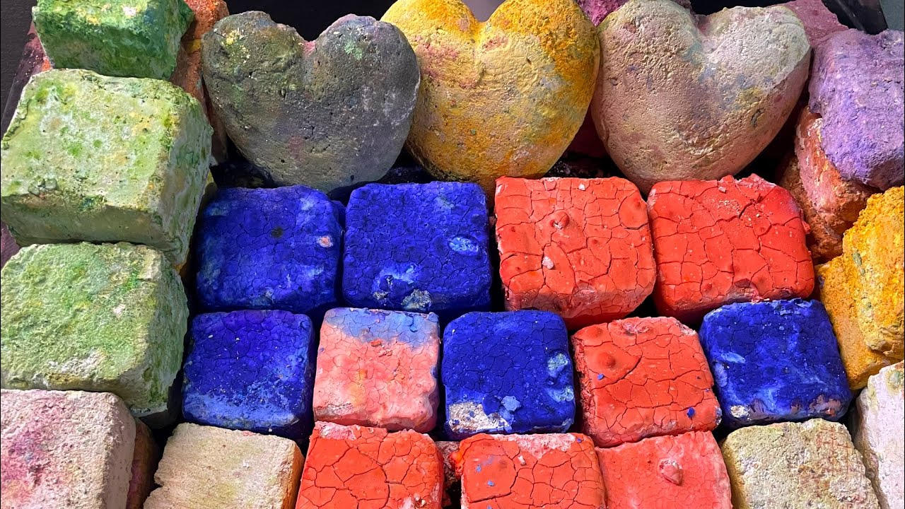 Last mass crsuh 2024 ll colourful mass crsuh + leftover ll fluffy , powdery ASMR 😍😍