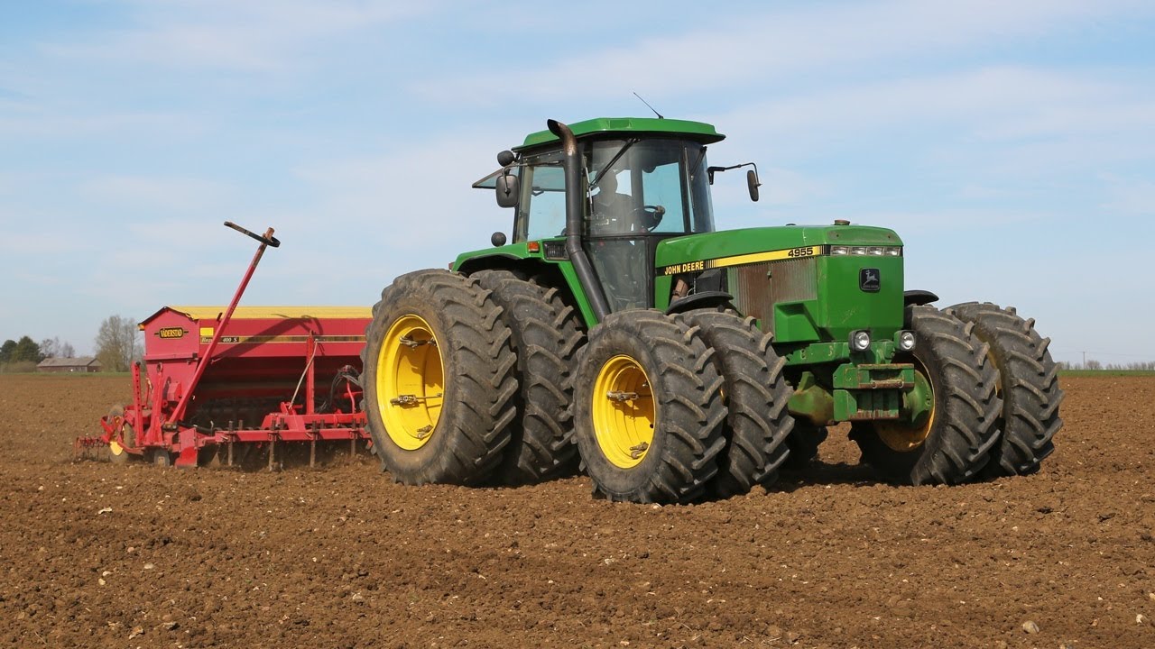 John Deere 4955 (4960) | Väderstad Rapid 400S | Drilling beans | From Project 55 | Classic power