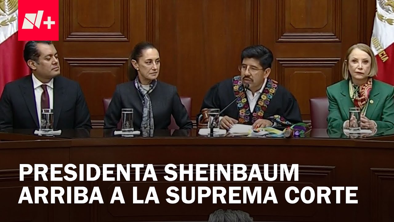 Llega la presidenta Sheinbaum al edificio de la Suprema Corte de Justicia de la Nación - En Punto