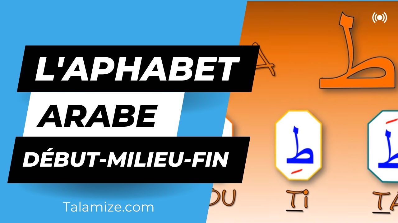 Apprendre l'alphabet arabe début milieu fin.