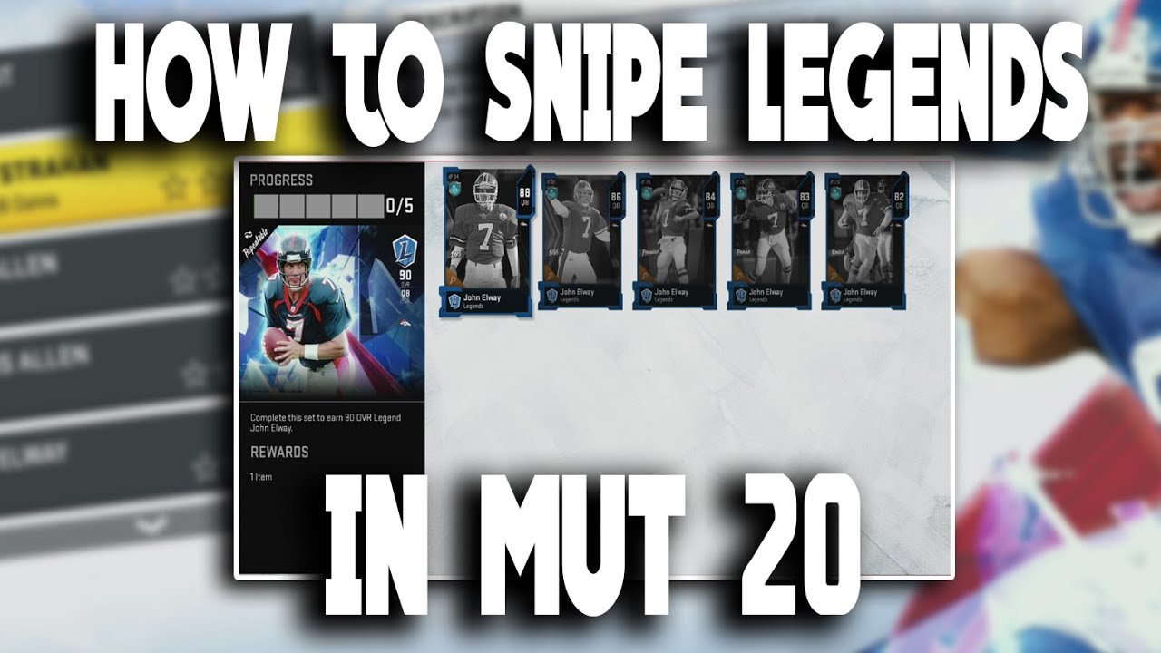 HOW TO SNIPE LEGENDS IN MUT 20! NEW LEGEND SOLOS AND SETS ARE AVAILABLE! | MADDEN 20 ULTIMATE TEAM