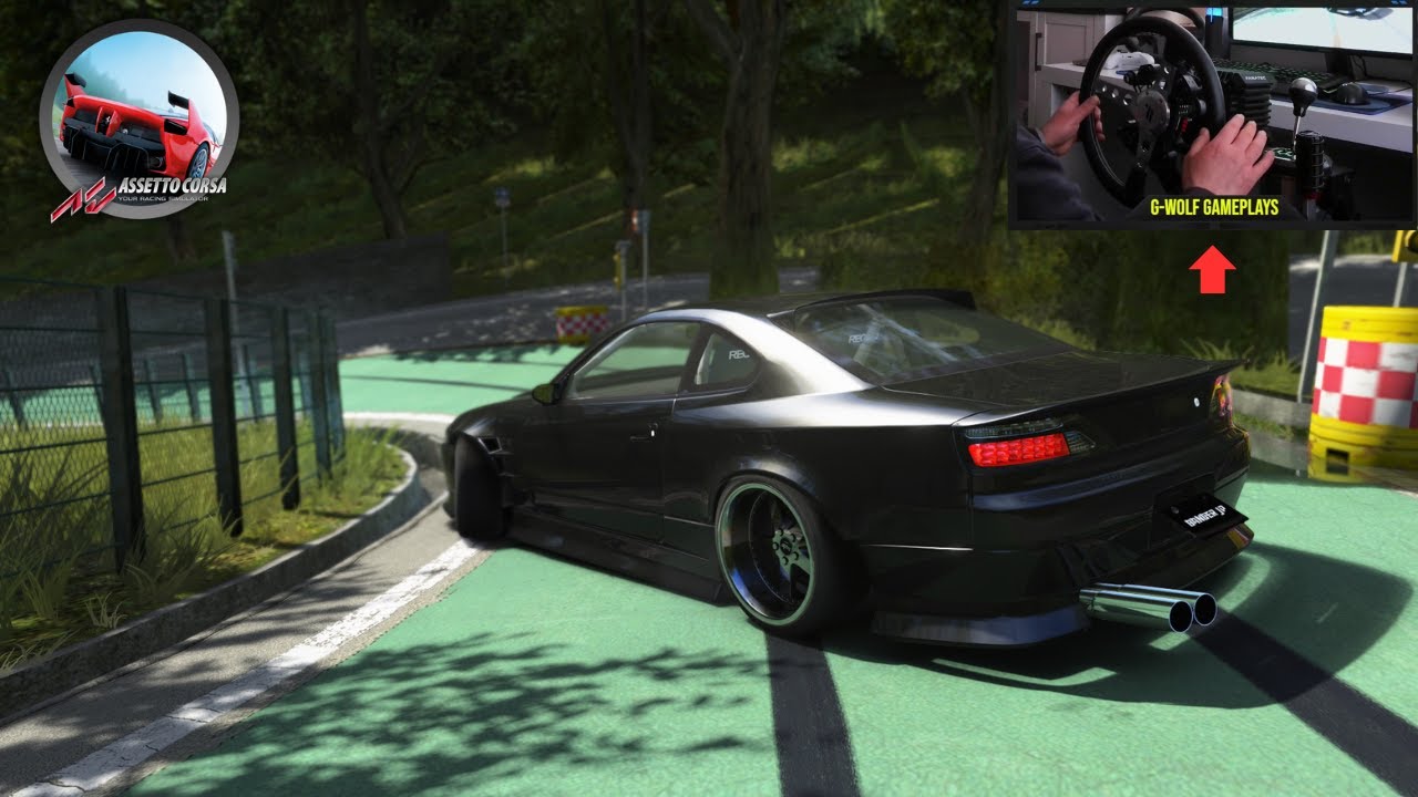 Silvia S15 Touge Downhill Drifting - Assetto Corsa | Fanatec CSL DD