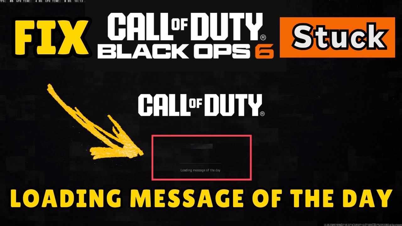 COD Blackops6 stuck on loading screen message of the day Fix