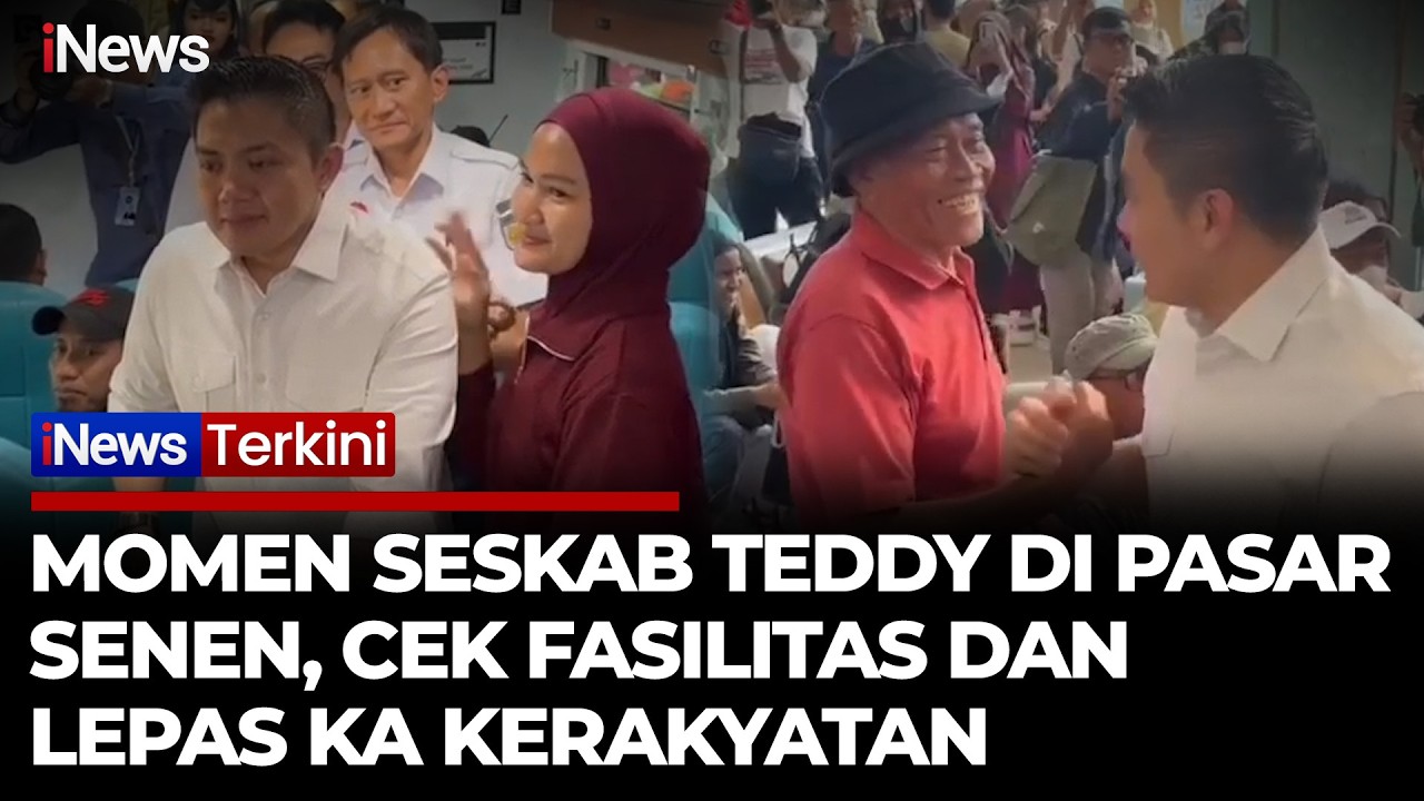 Tinjau Mudik Lebaran, Seskab Teddy Kunjungi Stasiun Pasar Senen dan Lepas Kereta Kerakyatan