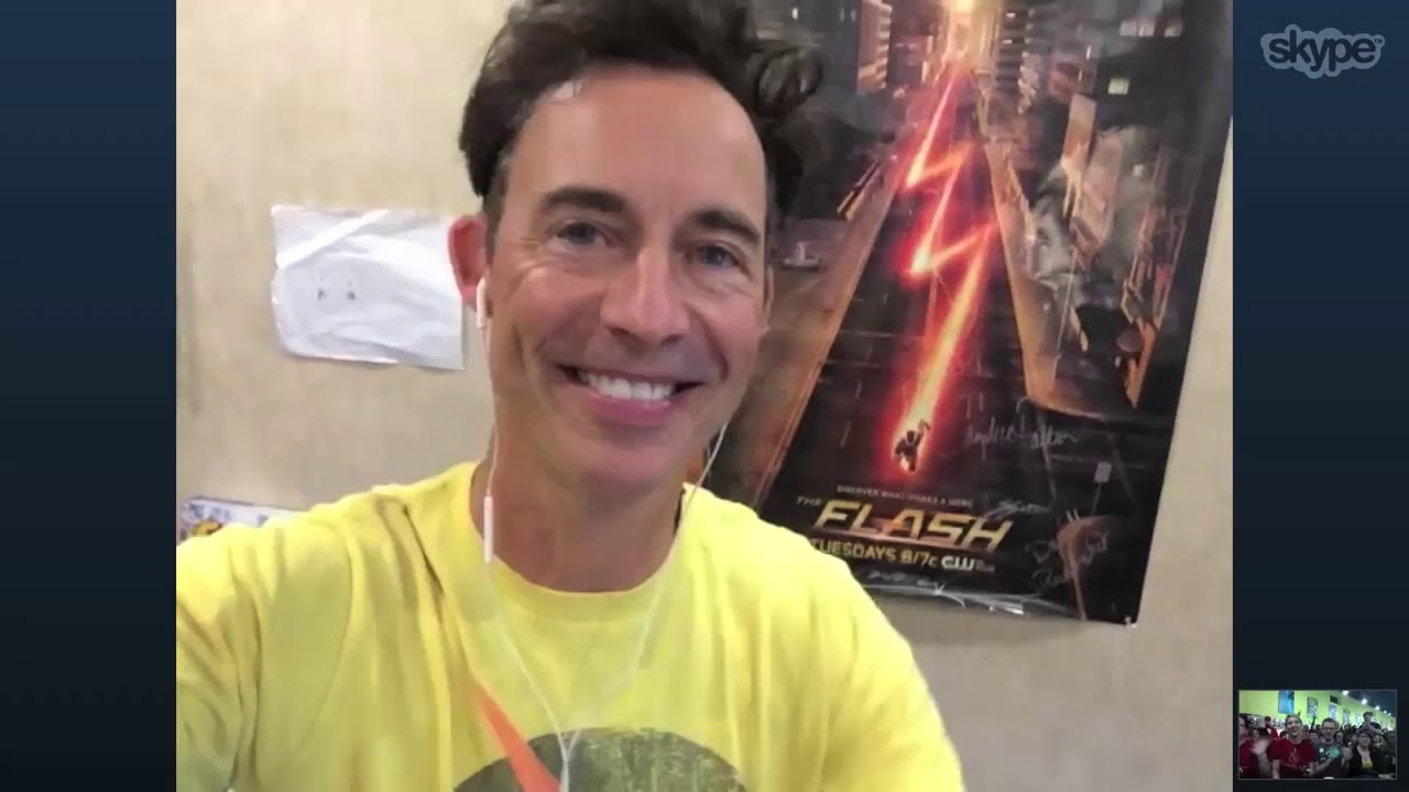 Tom Cavanagh Video Calls WCCB's Flash Premiere Party!
