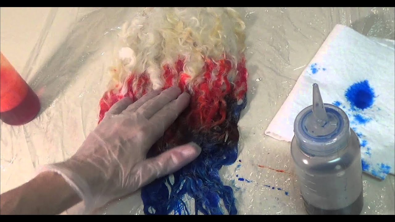 How to dye long wool locks
