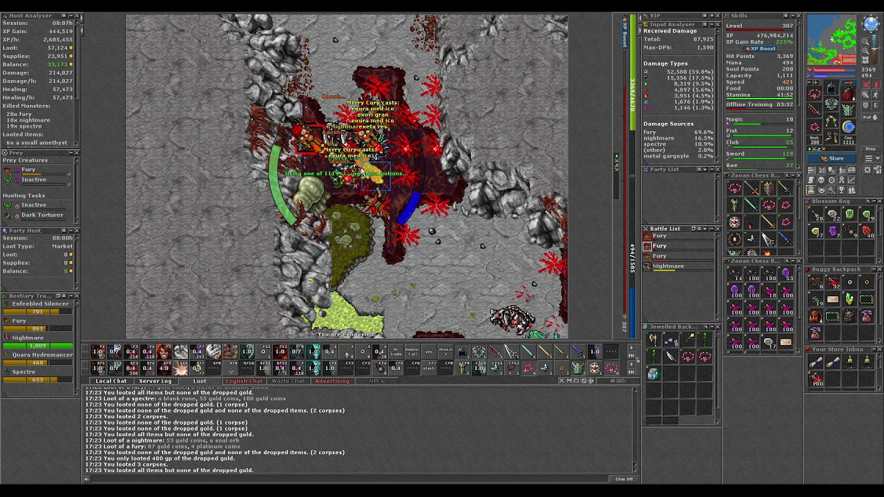 Tibia Oramond Furies Hunt 307 EK