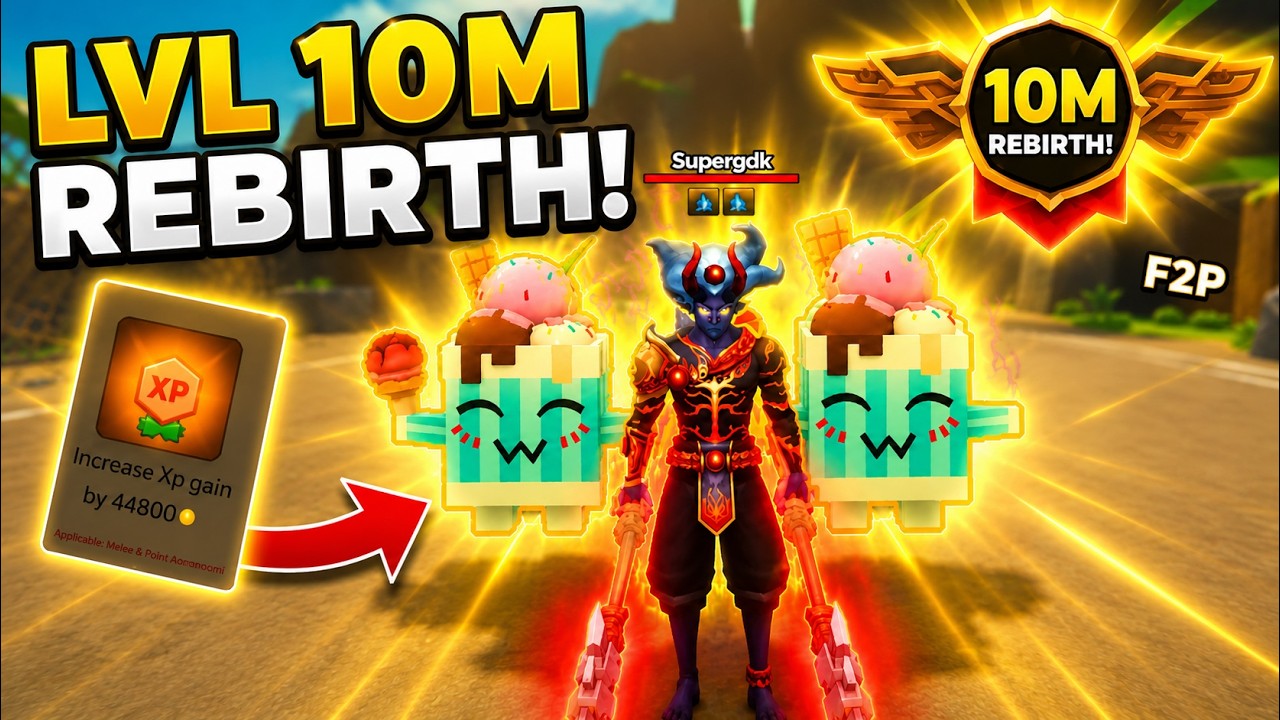 F2P LVL 10 MILLION REBIRTH I GIANT SIMULATOR REBORN