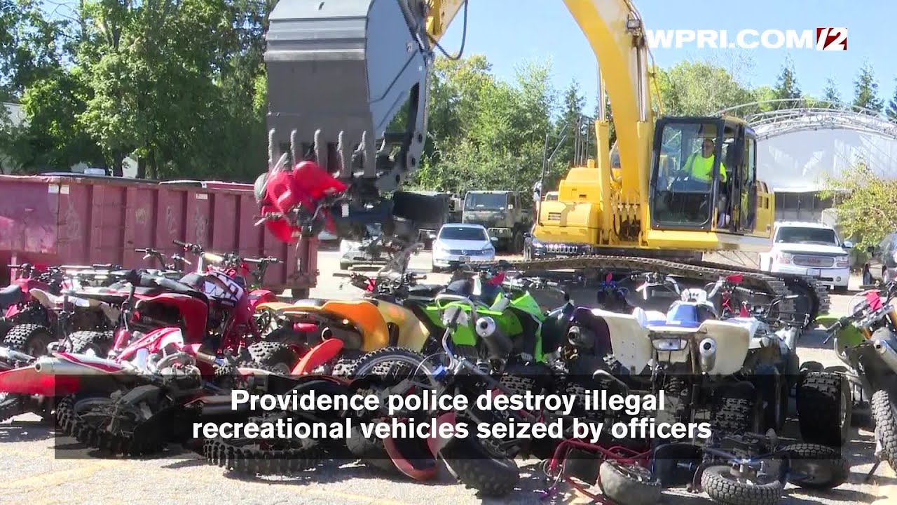 VIDEO NOW: Providence police destroy illegal recreational vehicles seized by officers
