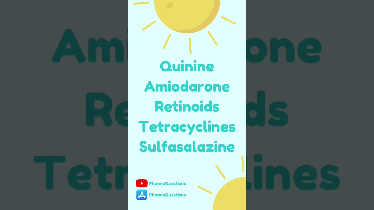 Phototoxic drugs! #shorts #pharmacology #pharmacy #medicine