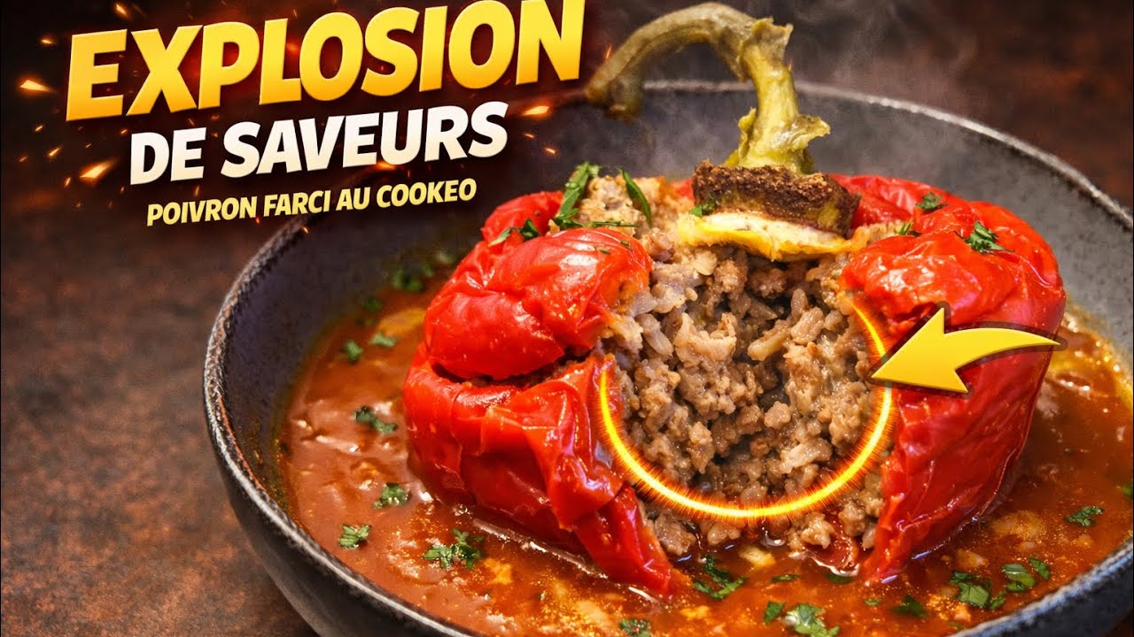 ⭐️POIVRONS FARCIS AU COOKEO VIANDE HACHÉE RIZ ET ÉPICES ORIENTALES ULTRA SAVOUREUSES