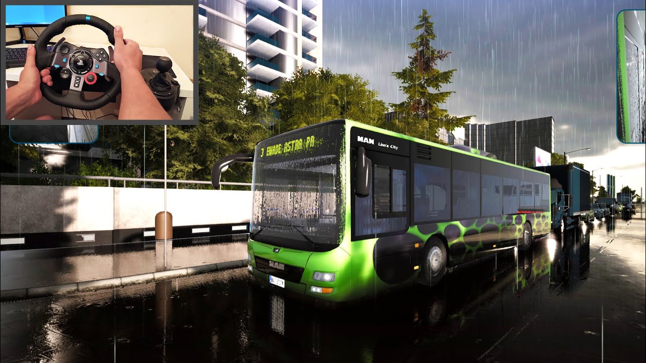 Bus Simulator 18 - Spider Skin Bus Realistic Driving ( Steering Wheel Logitech G29 Gameplay )