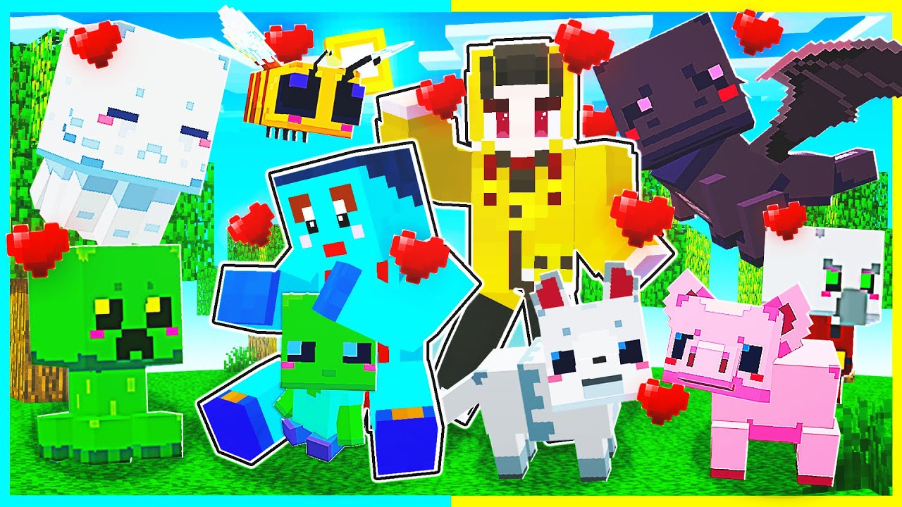 全てのMOBを可愛いペットにするマインクラフト🥺【まいくら/マインクラフト】