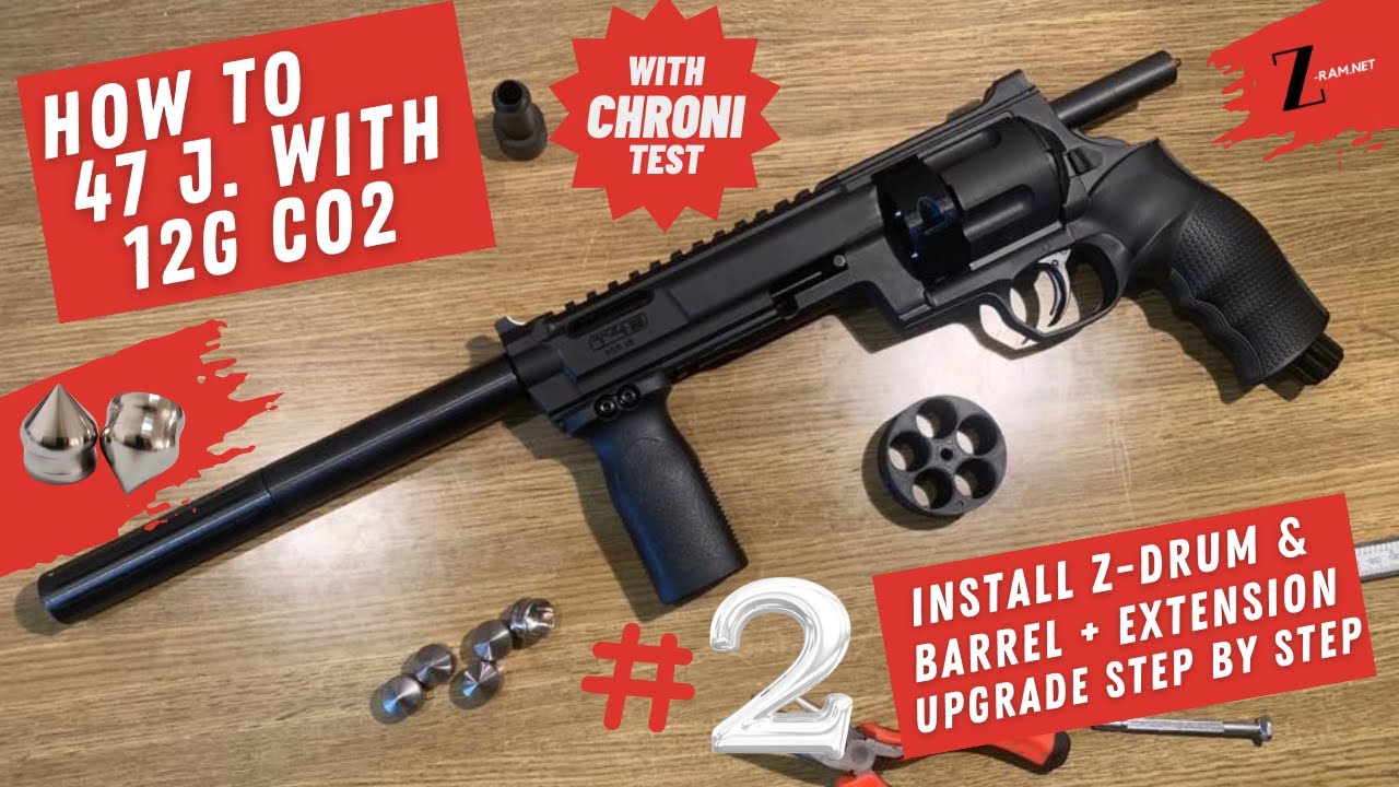 🚀 Bring your HDR68 to 47 Joules with 12g co2 (Part 2) Install Z-DRUM Barrel Sniper Extension 🚀