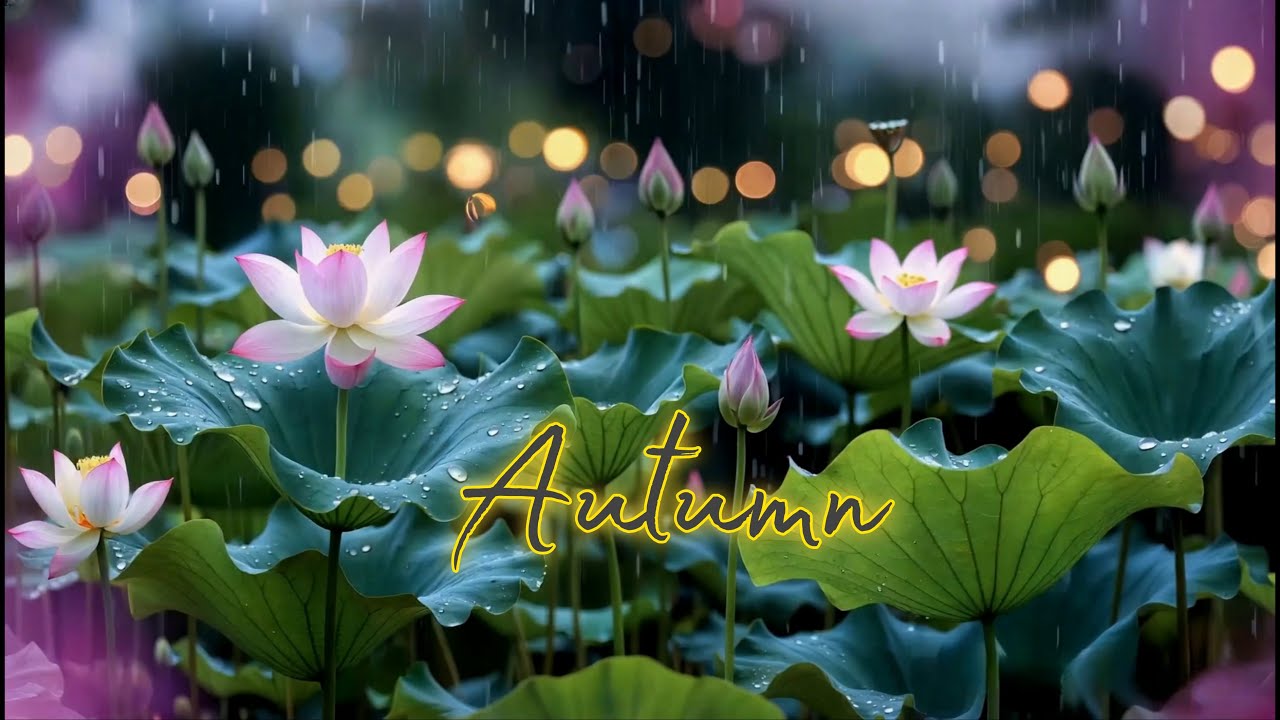 Tranquil Lotus Rain Dreams ~ Piano & Violin for Relax, Deep Sleep & Anxiety Relief