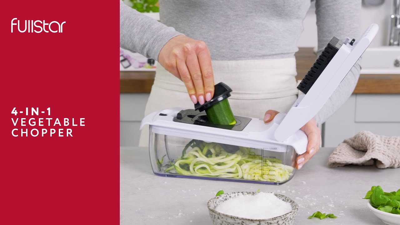 Fullstar - 4-in-1 Vegetable Chopper - Step-by-Step Instructions | How to use (White)
