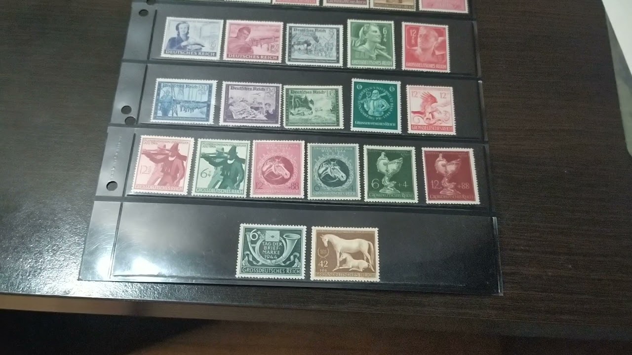 Почтовые марки Третьего Рейха. Годовой набор серий марок 1944 года, Третий Рейх, описание и цена.