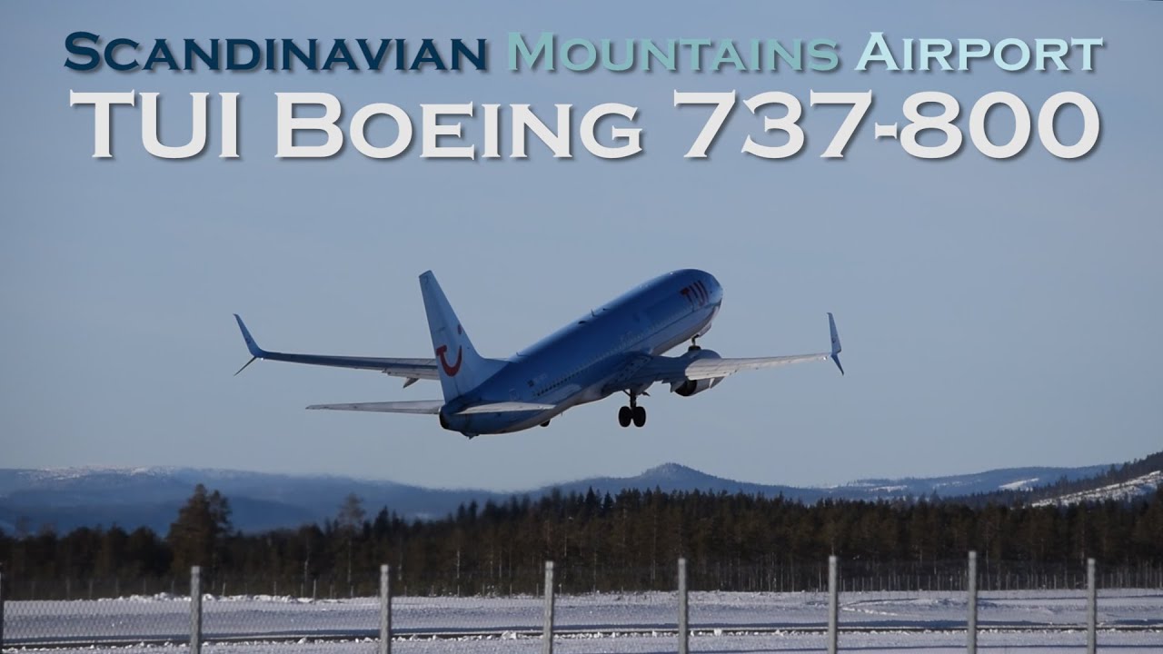 TUI 737-800 at Scandinavian Mountains Airport (Sälen/Trysil)