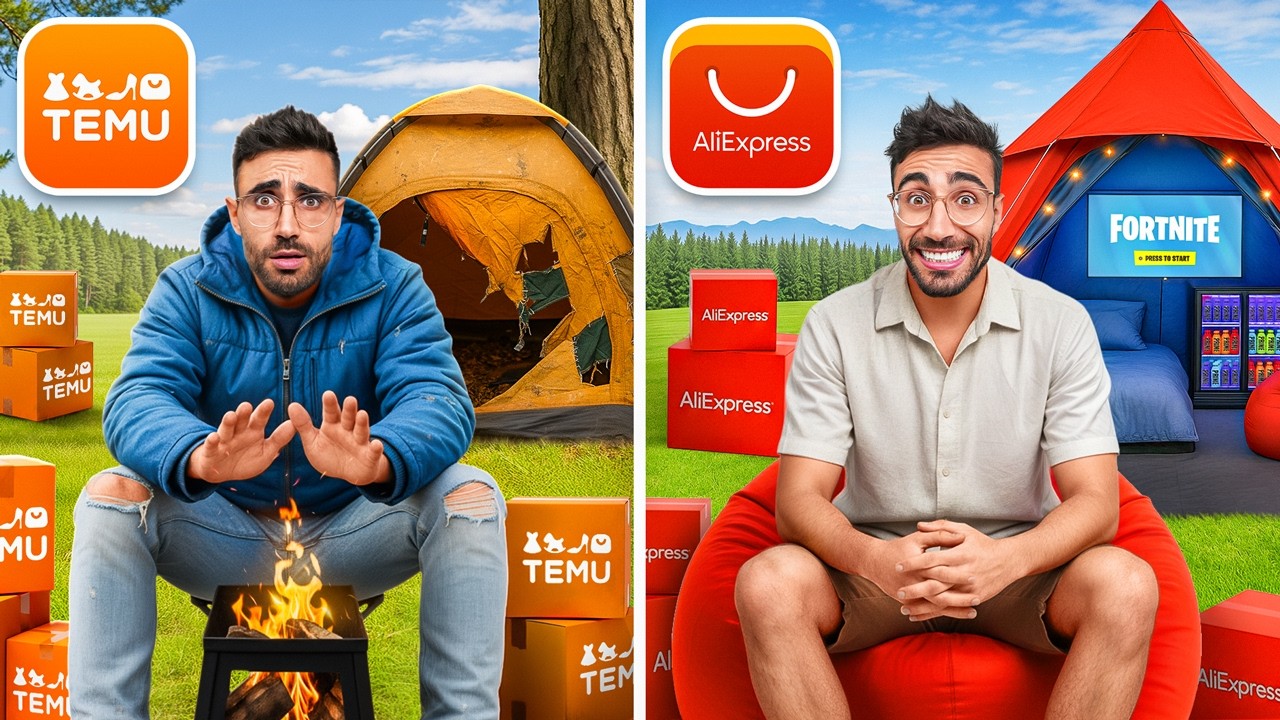 **אתגר הישרדות** קמפינג של אלי אקספרס VS טמו !!!