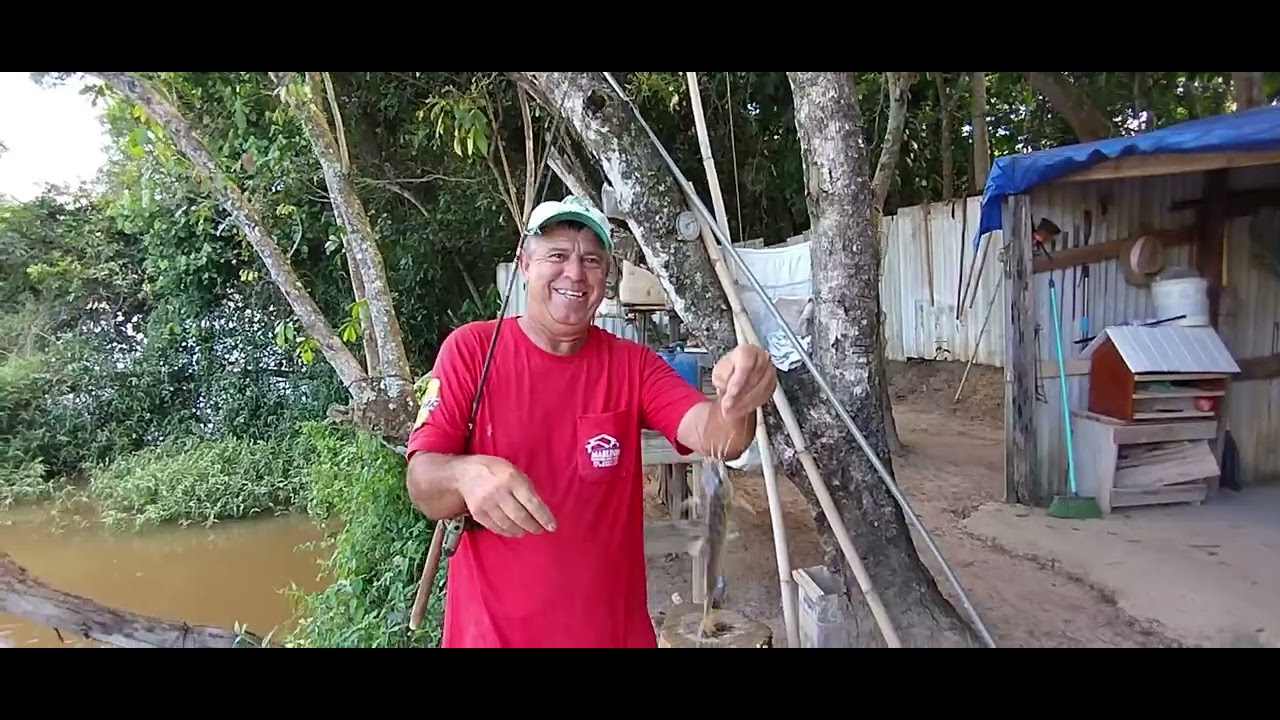 pescaria no final de tarde com nosso amigo penha