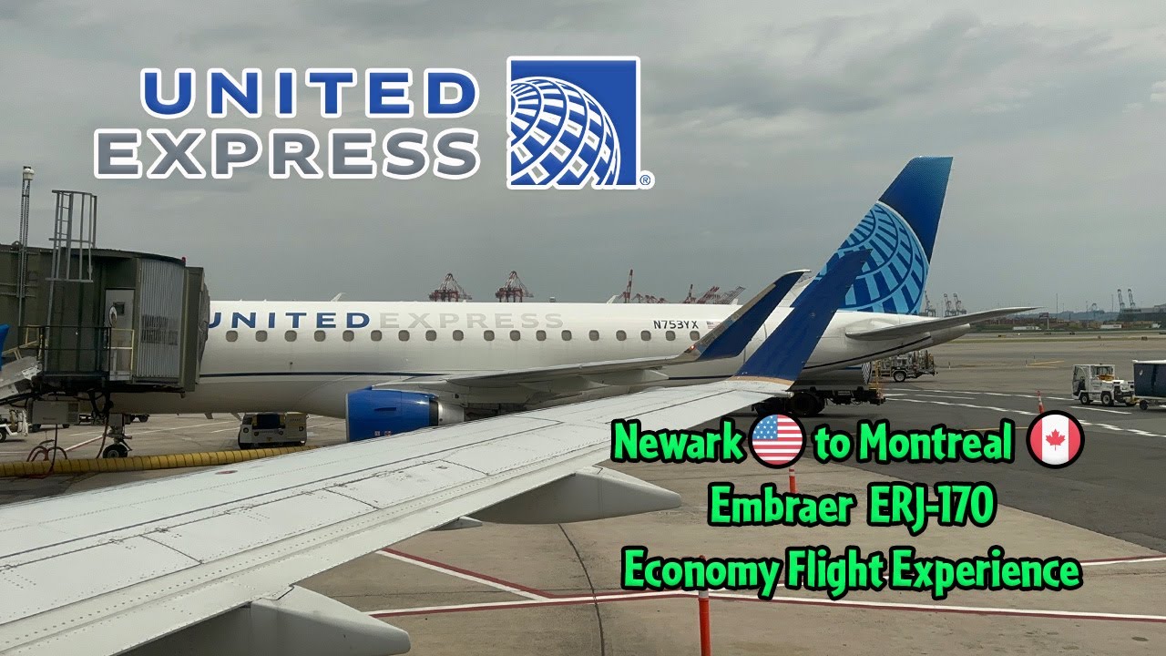 United Airlines Embraer ERJ-170 New York-Newark to Montreal Economy Flight Experience