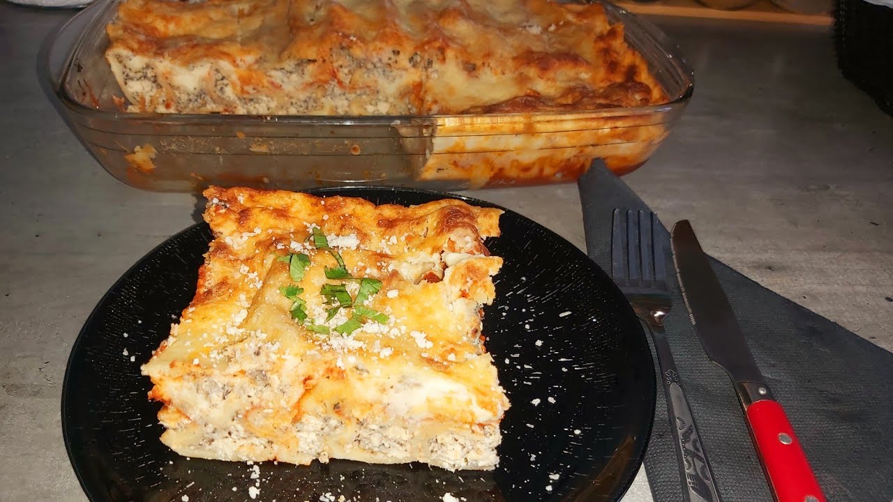 Cannelloni au poulet et champignons, fromage à l'ail 😋