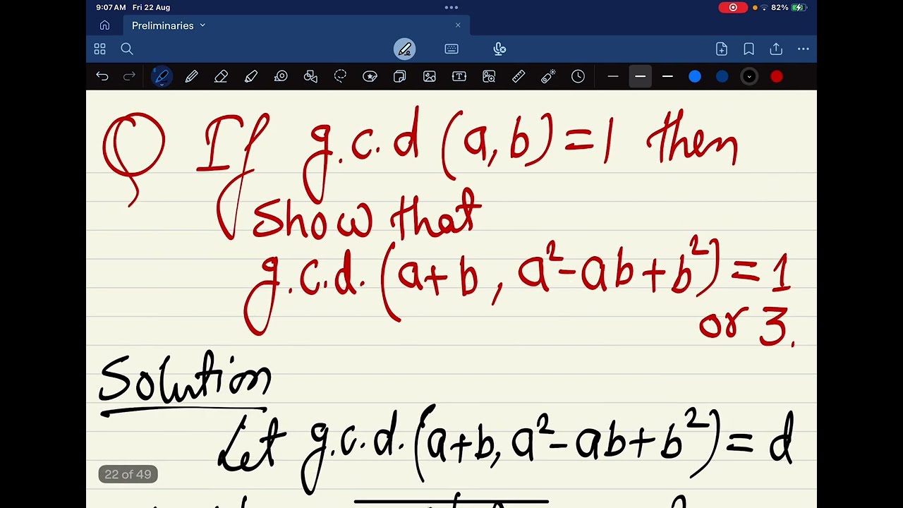 If  GCD(a,b) =1 then show that GCD{(a+b), (a^2-ab+b^2)}=1 or 3