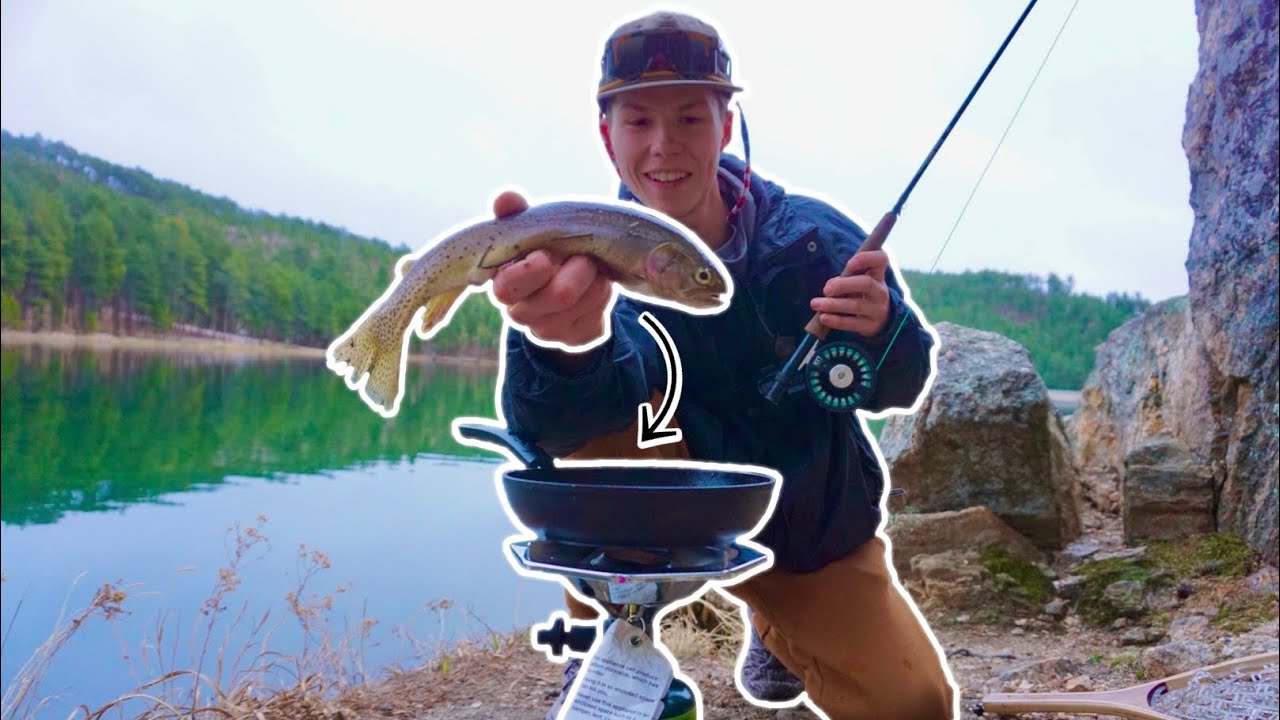 DELICIOUS Black Hills CUTTHROAT TROUT Lakeside Catch & Cook!!