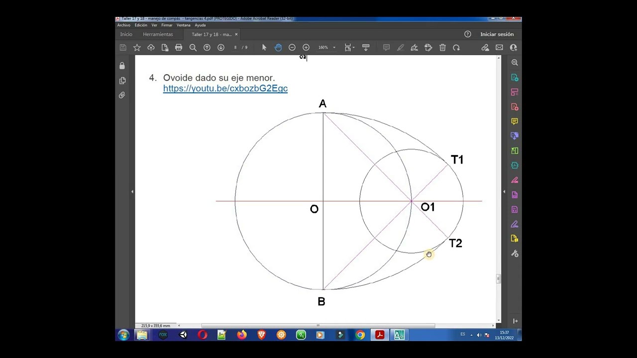AutoCAD 18   cómo dibujar un ovoide dado su eje menor