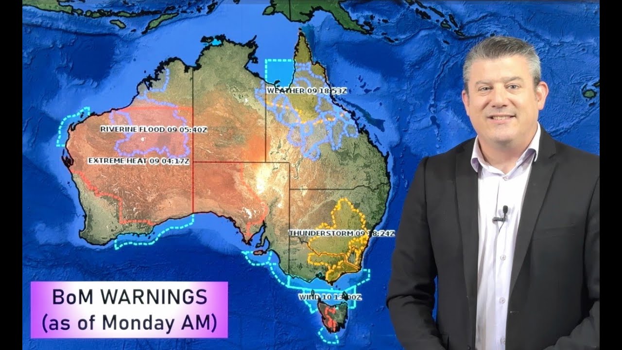 Australia: WA Cyclone risk, severe thunderstorms SE, temp changes in south
