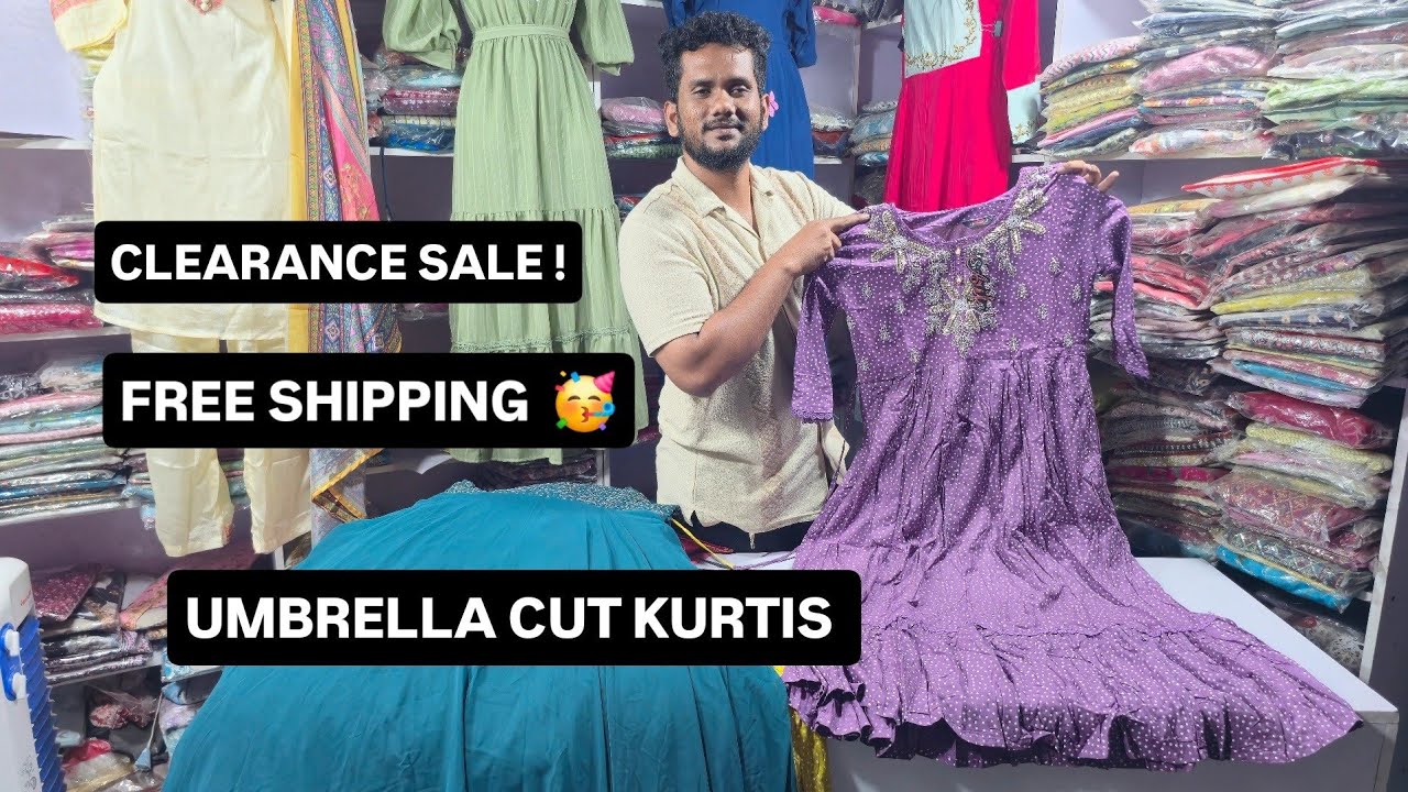CLEARANCE | SALE ! FREE SHIPPING | UMBRELLA | CUT | KURTIS | 🥳