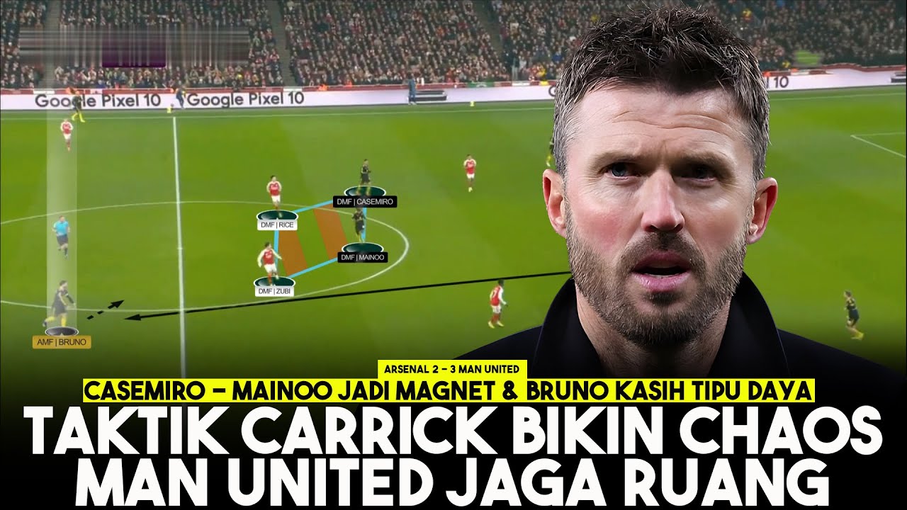 Taktik Tajam Carrick, Bruno sebagai Magnet & Cara Struktur Man United Merusak Arsenal dari Dalam