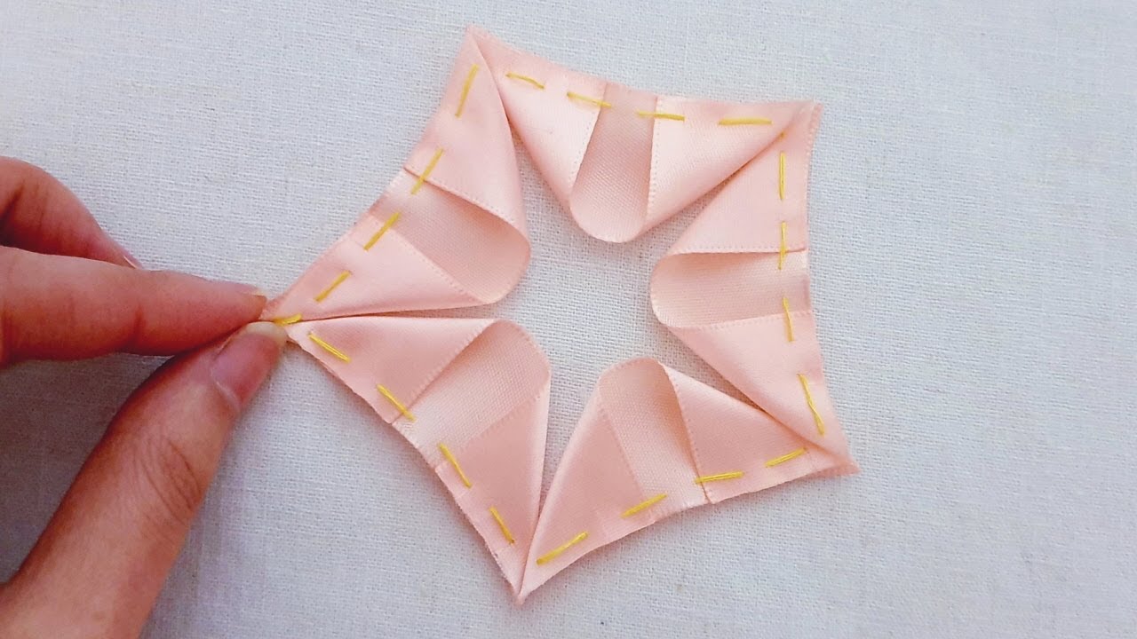 Amazing Ribbon Flower Work - Super Easy Flower Making Ideas - Hand Embroidery Trick - Sewing Hack